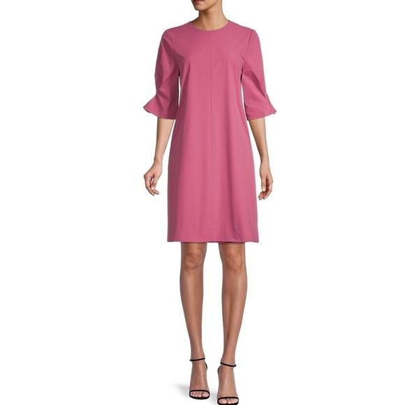 NWT Kay Unger Daytime Linda Sheath Dress Berry Sorbet - Size 8 - Picture 1 of 8